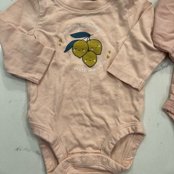 Carter's Pink Long Sleeve Baby Bodysuits Set - Picture 2 of 3